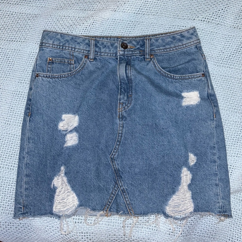 Denim mini skirt
